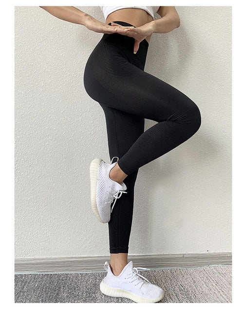Women Fitness Gym Pants Train Energy Seamless Leggings Sports Running Tight
