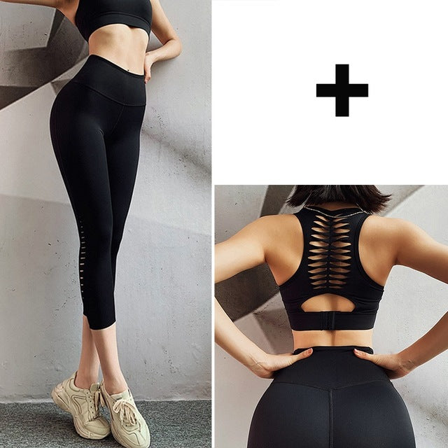 Yoga Crop Top Push up Underwear Gym Running Shockproof Shirt
