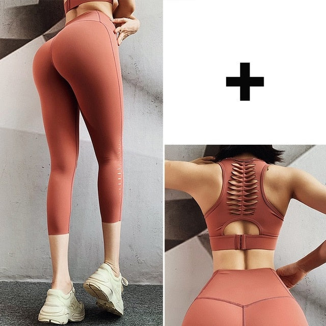 Yoga Crop Top Push up Underwear Gym Running Shockproof Shirt