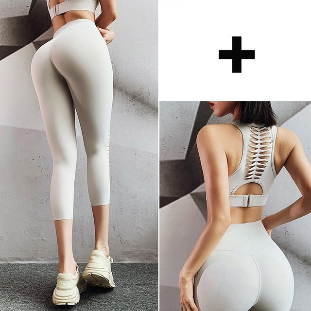 Yoga Crop Top Push up Underwear Gym Running Shockproof Shirt